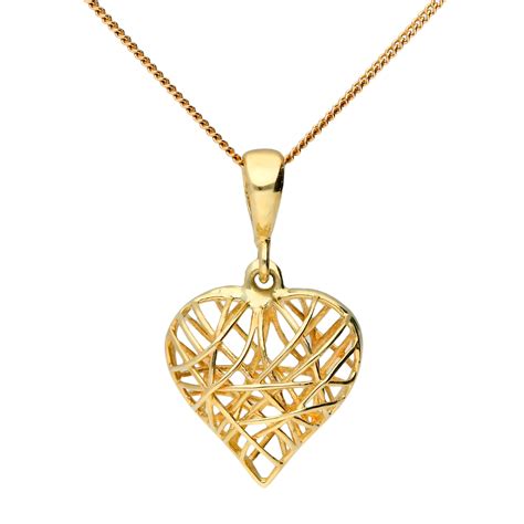 9ct gold pendant necklace.